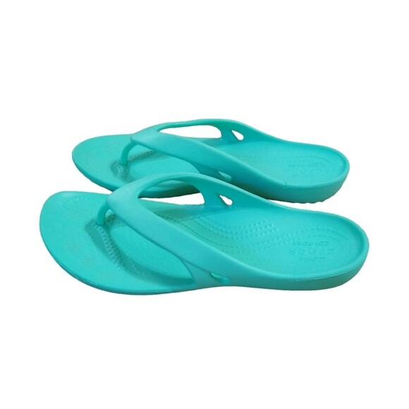 Crocs KADEE II Mint Green Flip Flops Sandals Comfort Size 7 Women's Comfort - Picture 4 of 6